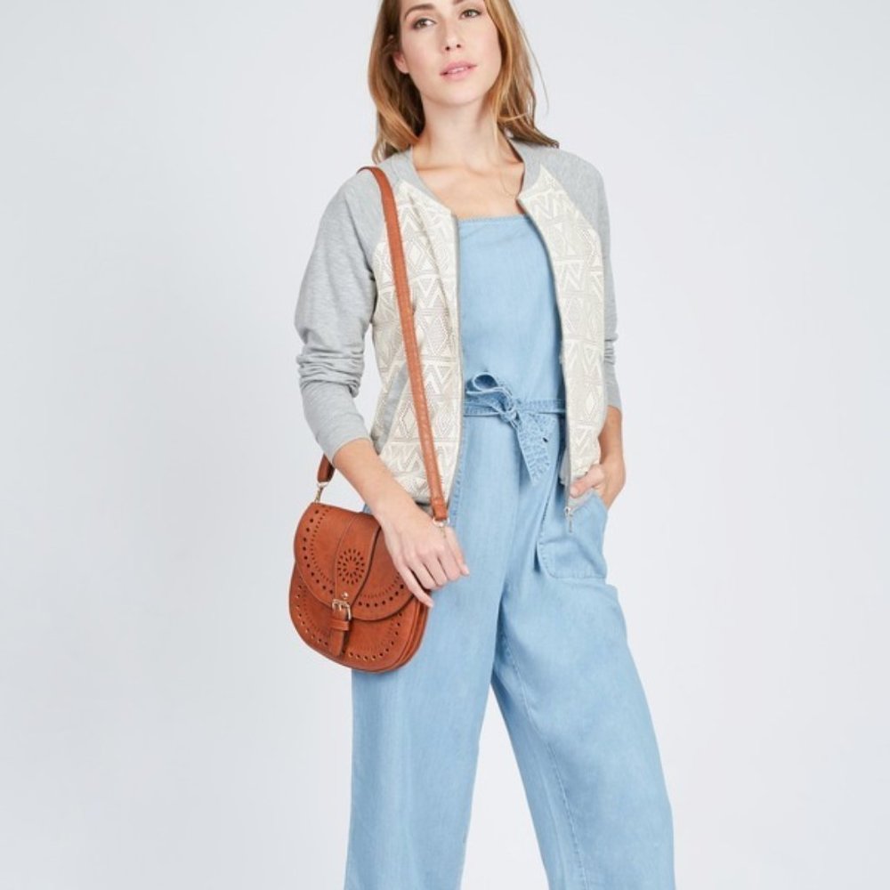 Vince Camuto Culotte Denim Jumpsuit SM